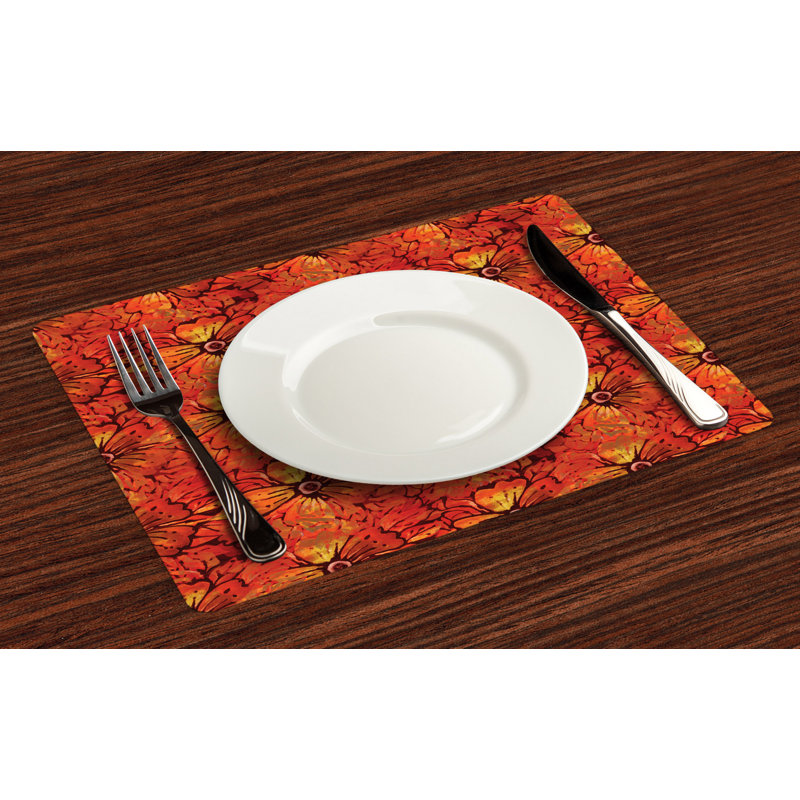 Polyester Floral Rectangle Placemat