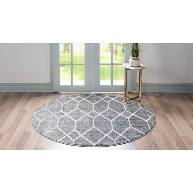 Patrie Geometric Indoor Rug, Round 8'