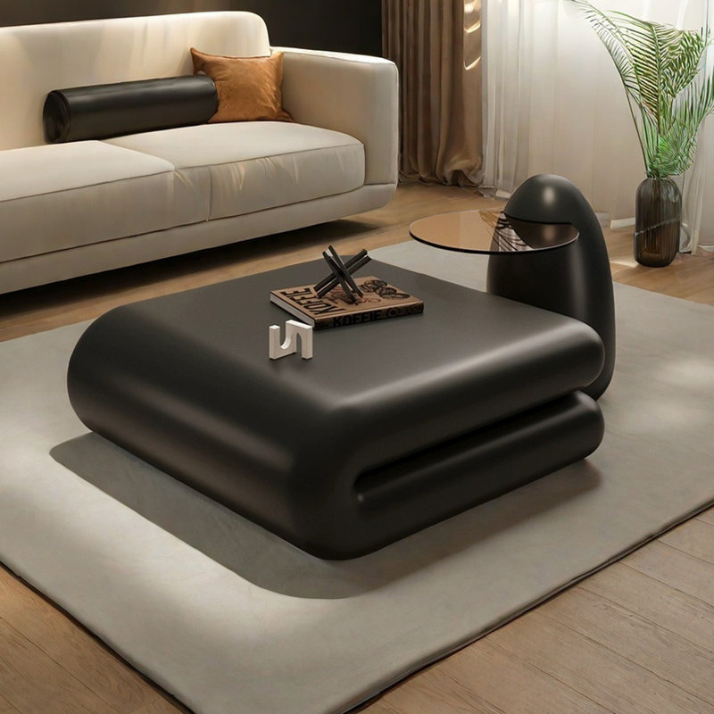 Table basse Style avec forme de livre créatif, Noir, 19.68" H x 53.14" W x 31.49" D
