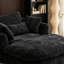 Chaise longue 57 po en chenille moderne surdimensionnée de 57 po avec coussins décoratifs, sans assemblage-551764775