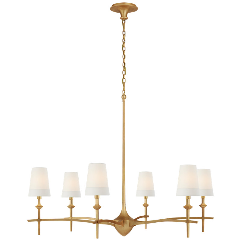 Pippa 6 - Light Chandelier, Gold