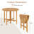 2PCS 36" Outdoor Acacia Folding Round Dining Table with  Slatted Tabletop for Backyard-117792583