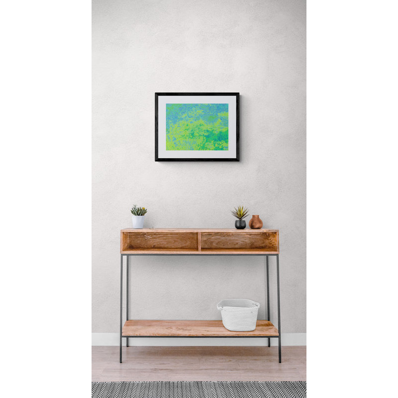 Scottish Countryside Print by Drew Gaffney, Black Framed Canvas, 25" H x 33" W