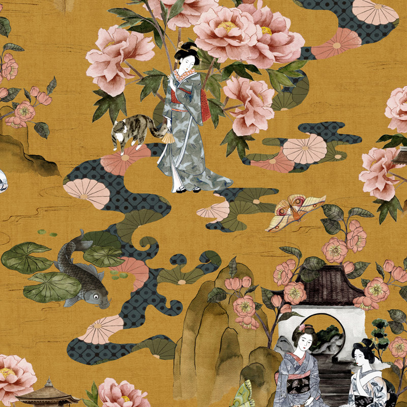  1.05m x 53cm Matte Wallpaper Roll, Ochre