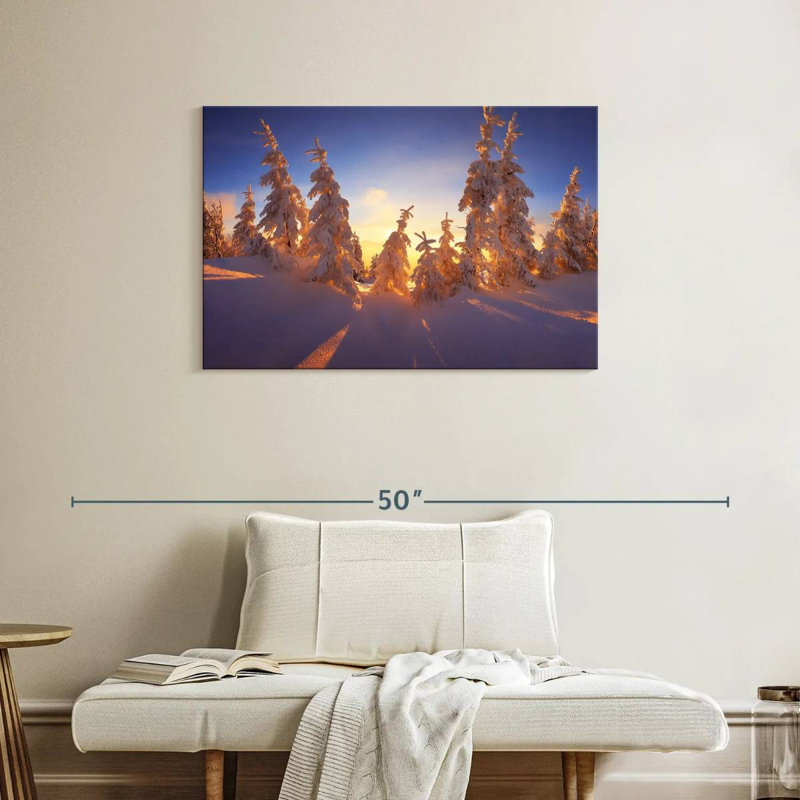Alvord Winter Forest Sunset, 24" H x 36" W