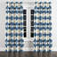 Rideaux Modern Window - rideau à œillets Ikat Blue Horizon - 1 panneau-346774653-346774640