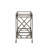 Kristensen Mirrored & Antique Gold Finish Serving Cart
