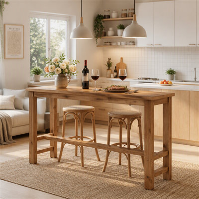 with Solid Wood Base Dining Table