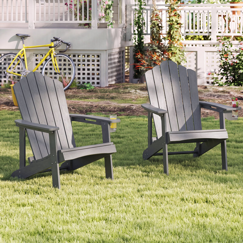Chaise Adirondack en plastique Ottosen, Gris