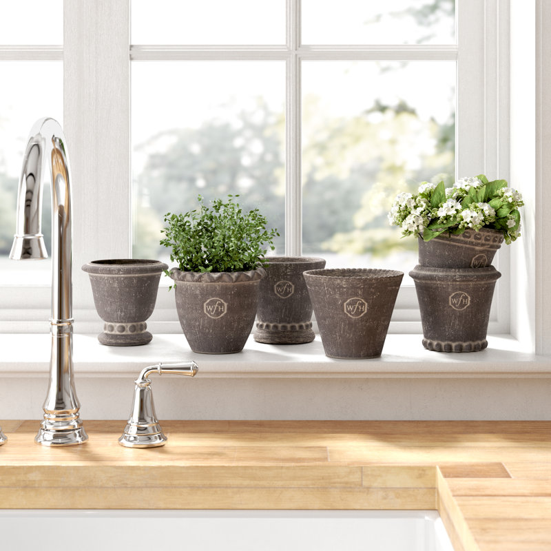 Mini pots blancs Gavin, Rustique