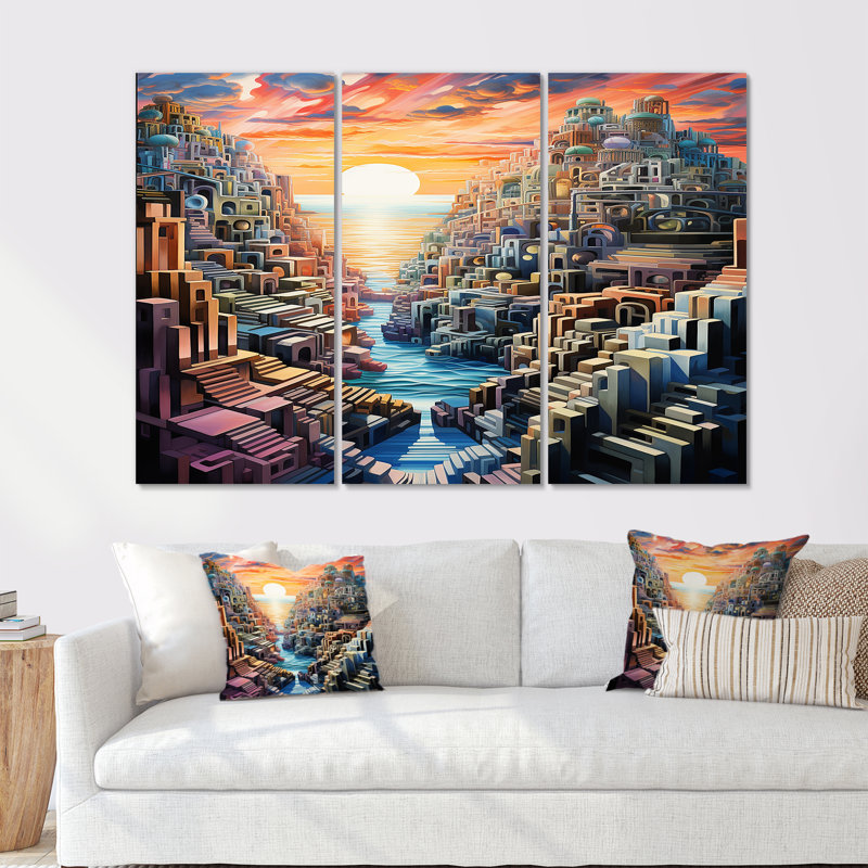 Ensemble de décoration murale Hakon, Toile tendue, H 32 po x l 48 po x P 1 po