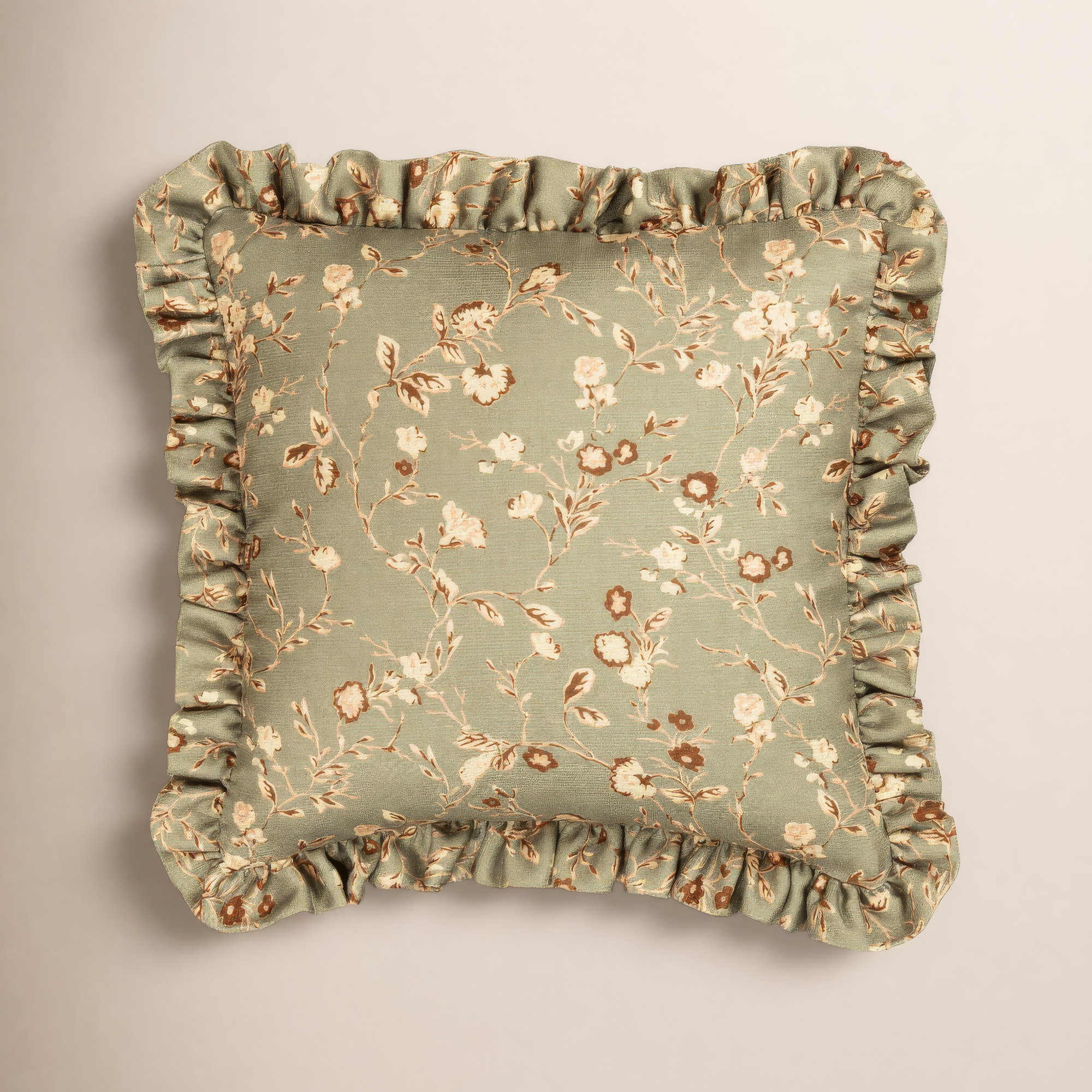 Winding Ivy Moss Throw Pillow, Polyester, Square 18"