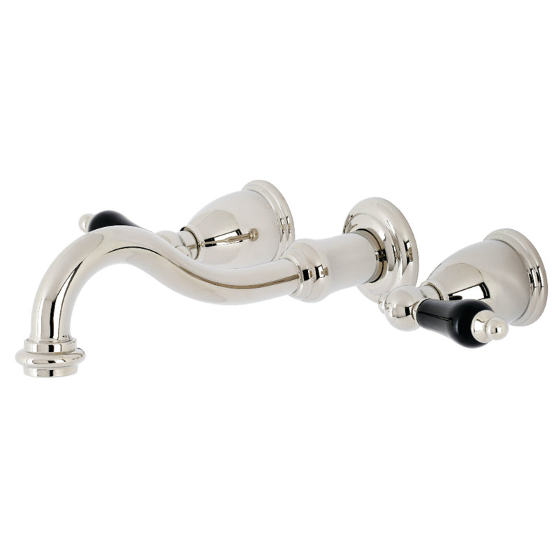Kingston Brass Duchess Two-Handle Wall Mount Bathroom Faucet, Polished Nickel