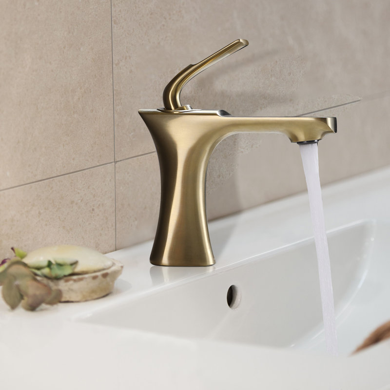 Single-handle Bathroom Faucet, Brushed Gold