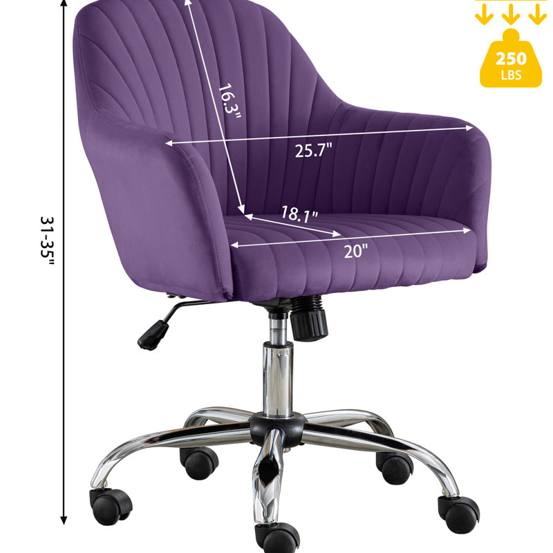 Chaise basse en velours, réglable, mauve