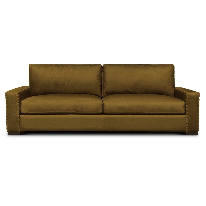 Urban Cowboy 96'' Leather Sofa, Camel (Maestro Artisano), Nutmeg
