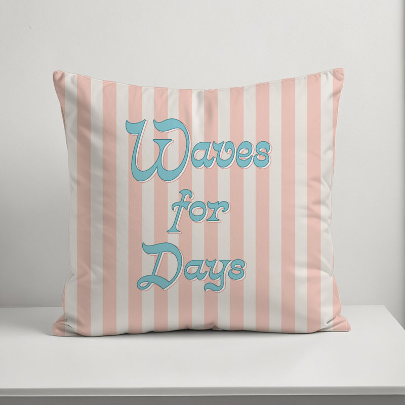 Waves For Days 18 x 18 Spun Poly Pillow