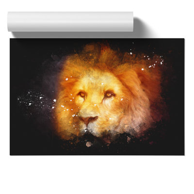 Lion Paint Splash - Frameless Print