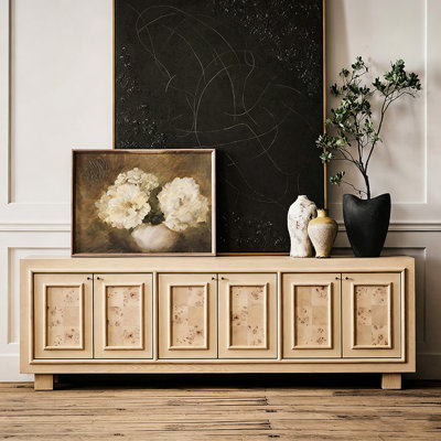 82.68"Solid Oak Sideboard in Natural Finish