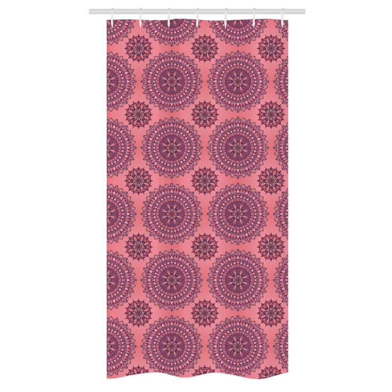 Eluterio Geometric Shower Curtain with Hooks Included, 72" H x 36" W
