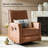 Jerseyville Transitional Leather Swivel Rocker Manual Recliner-2130623083