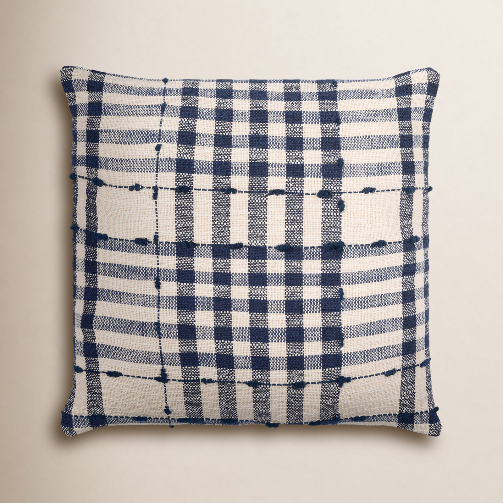 Marinette Plaid Cotton Pillow Cover, 18" x 18"