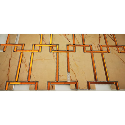 Miroir toscan à motif français mosaïque 6 po x 6 po