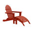 Chaise Adirondack pliante en plastique / résine avec repose-pieds Leighton