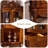 Modern Chestnut Glass Solid Wood Accent Cabinet