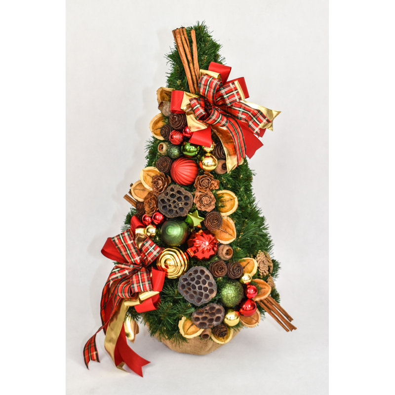 Natale Artificial Pine Christmas Tree, 2.95ft H x 1.31ft W x 1.31ft D