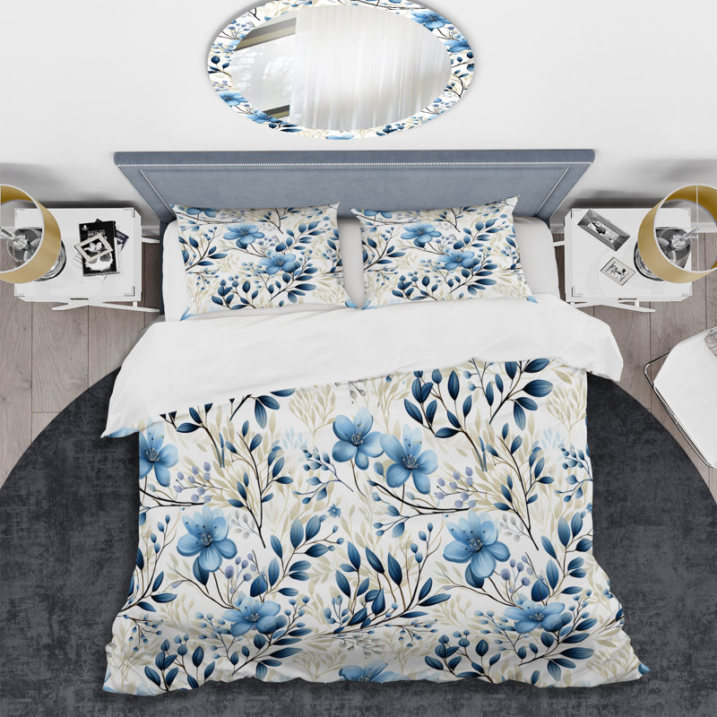 Ensemble de housse de couette Coastal Foliage, Housse de couette simple + 1 taie décorative stan