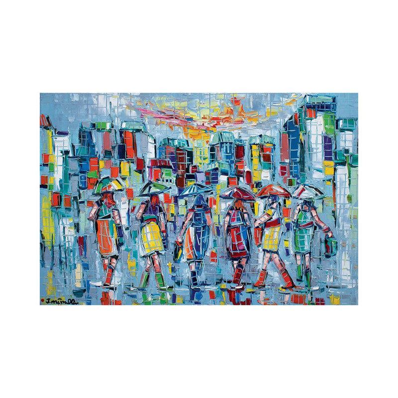 "Bargainers" par Joachim Mcmillan, reproduction d'art sur toile tendue, H 18 po x l 26 po x P 1,5 po