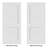 Primed 2 Panel Interior Shaker Door Prehung with 6-9/16" Jambs-46869876-46546874-46546875