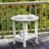 18 Inch Round Outdoor Side Table Adirondack Plastic/Resin Patio Side Table Weather Resistant End Table with Storage Shelf