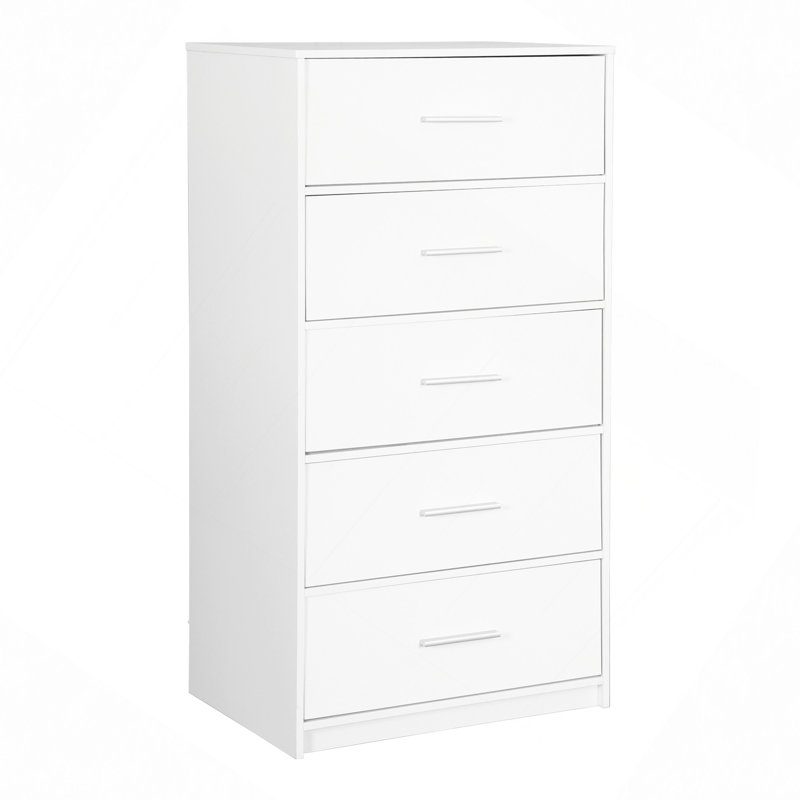 Commode à 5 tiroirs avec grands tiroirs en tissu