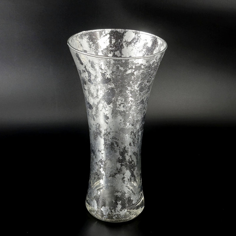 Vase Thassos, Argent argent, H 12 po x l 6 po x P 6 po