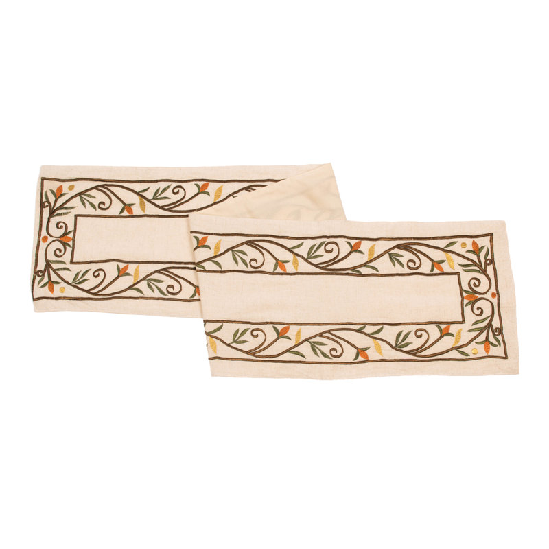 Yeriel Harvest Border Christmas Textile Collection, Beige, 60" L x 12" W