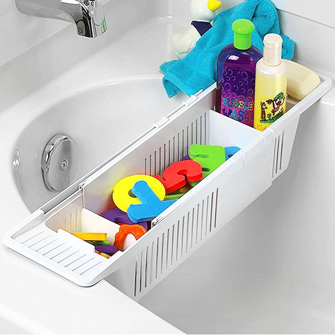 Yeles Bath Tray Extendable Bath Caddy Tray for Bathtub Adjustable Tray Over Tub Bathroom Accessories