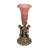13" High Lavender Pond Lily Twin Cherub Mini Lamp-17109946