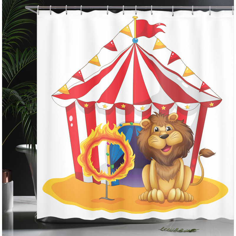 Shower Curtain with Hooks Included, 70"H x 69"W