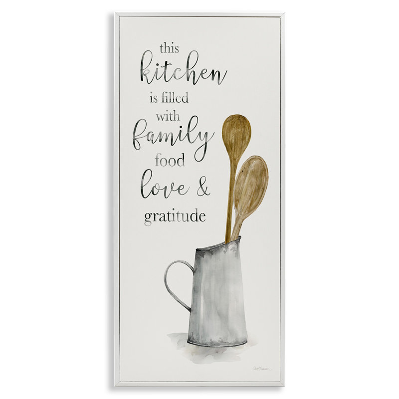 «This Kitchen Family», estampe numérique encadrée par Carol Robinson, H 30 po x l 13 po, Giclée encadrée blanc bord de mer