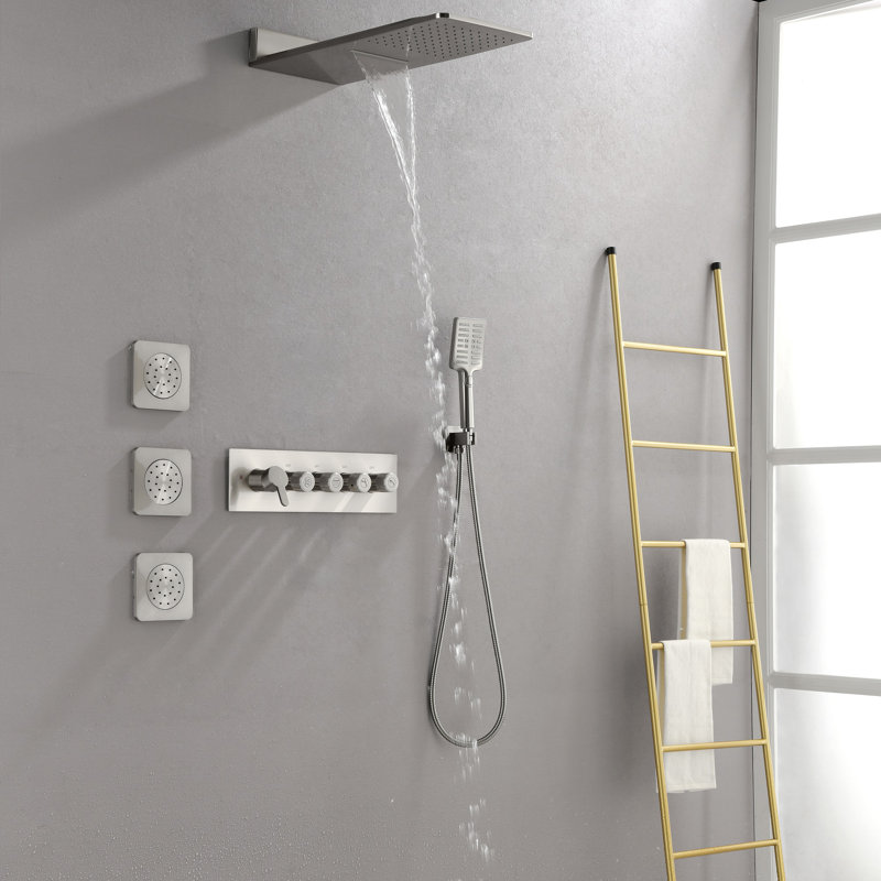 All-In-One Kit with Rough in-Valve, Brushed Nickel
