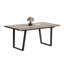 Table de salle à manger de 62,9 pouces en bois aggloméré rectangulaire, design simple et moderne, pour 6 personnes, parfaite pour la cuisine et la salle à manger