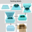 Lavabo circulaire, lavabo à vasque simple pour la salle de bain, maison-120423602