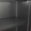Meuble de rangement noir en bambou à grande capacité pour salle de bain