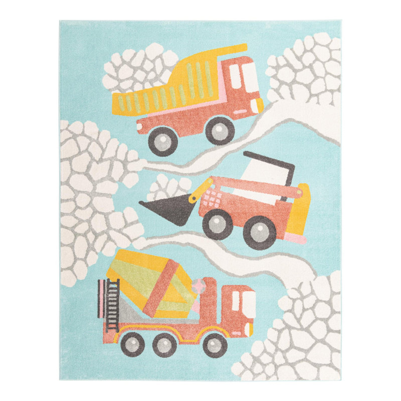 Machine Woven Polypropylene Plastic Rug, Rectangle 7'10" x 10'
