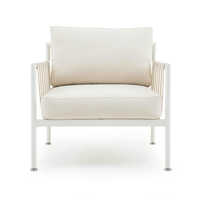 Fauteuil d'extérieur crème Larsen