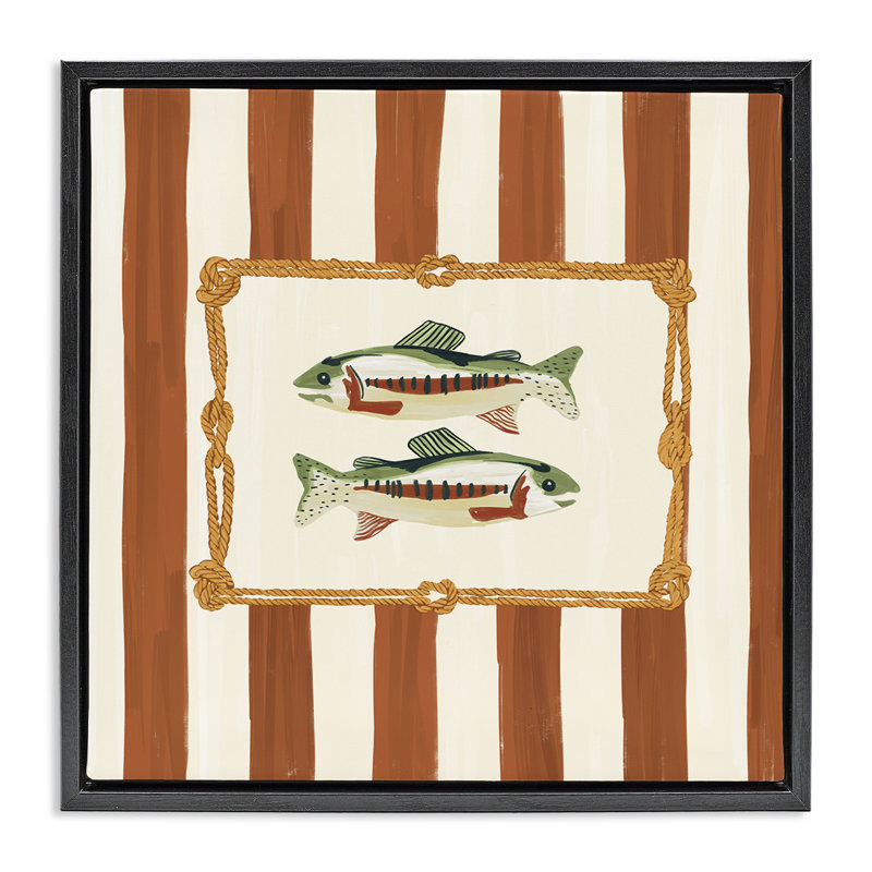 Cadre flottant avec bordure en corde de poisson, design par Veronica Lara, Cadre flottant noir de jais, H 18 po x l 18 po