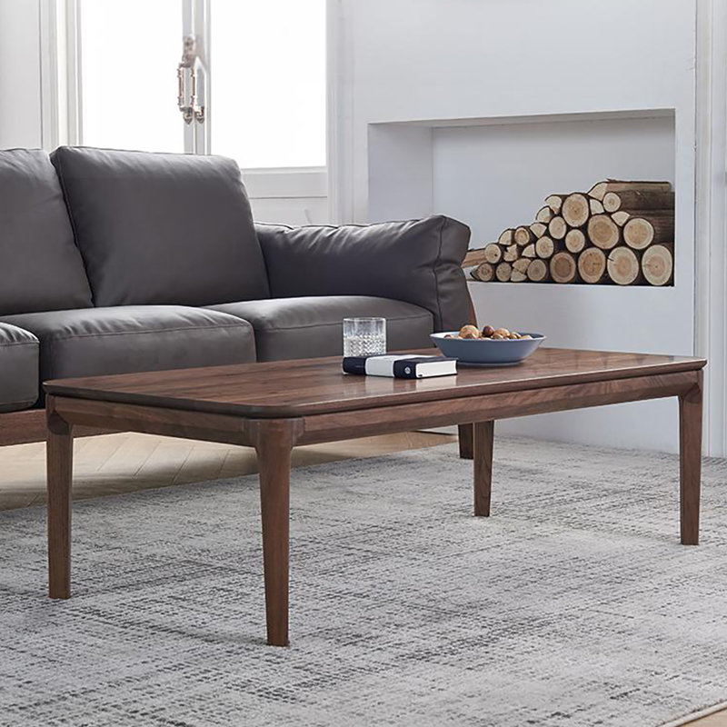 Table basse simple en noyer noir