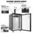 VEVOR 5.3 Cubic Feet Black Dual Tap Freestanding Kegerator with Adjustable Temperature